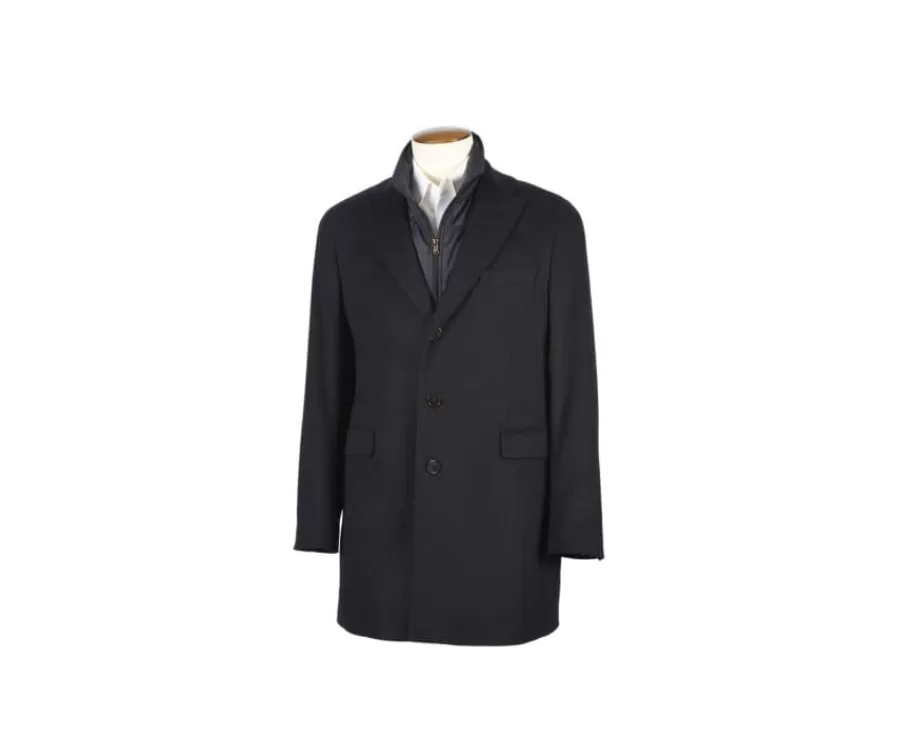 New Abrigo de invierno de cachemira y lana para hombre Azul marino Honoré Ii Abrigos Y Gabardinas