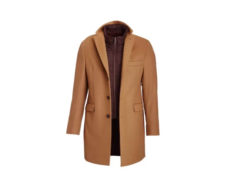 Fashion Abrigo de invierno de cachemira y lana para hombre Camel Honoré Ii Abrigos Y Gabardinas