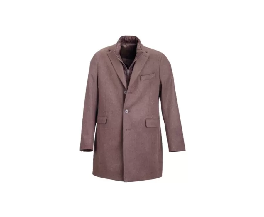Best Sale Abrigo de invierno de cachemira y lana para hombre Chocolate Honoré Ii Abrigos Y Gabardinas