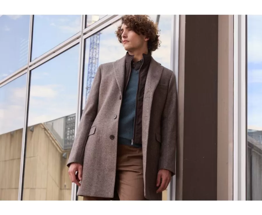 Discount Abrigo de invierno de cachemira y lana para hombre Espiga Topo Honoré Ii Abrigos Y Gabardinas