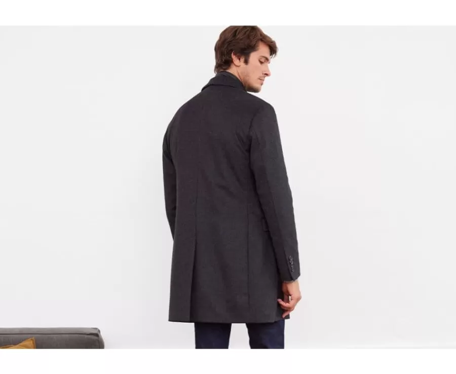 Online Abrigo de invierno de cachemira y lana para hombre Gris Antracita Honoré Ii Abrigos Y Gabardinas