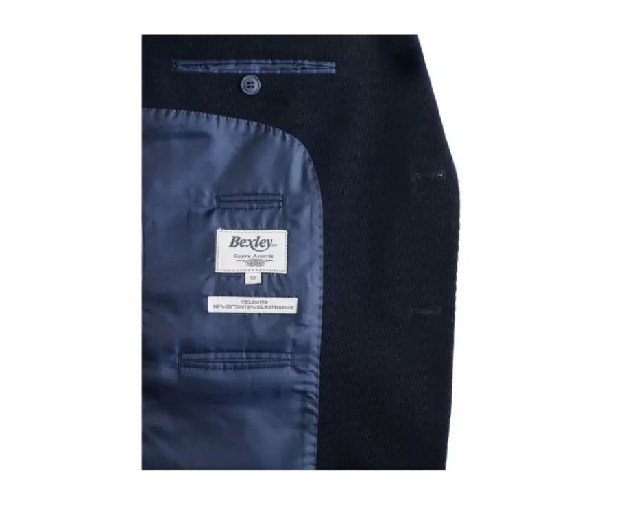 Cheap Americana de pana lavada para hombre Azul marino Blazer Léontilde Blazers Y Americanas