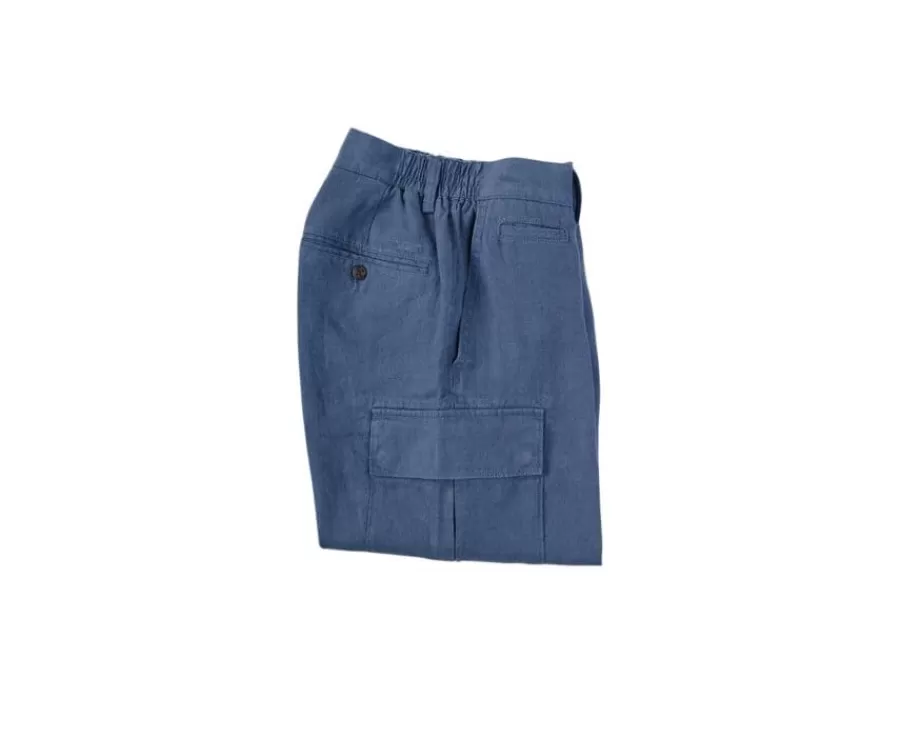 Sale Bermuda cargo hombre Azul Tormenta Borden Bermudas Lino