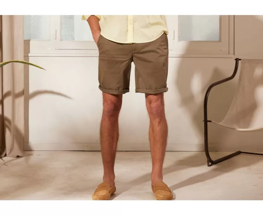Store Bermuda tipo chino para hombre Aceituna oscura Barry Bermudas Chino