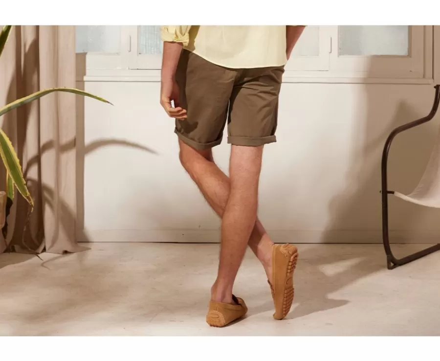 Store Bermuda tipo chino para hombre Aceituna oscura Barry Bermudas Chino