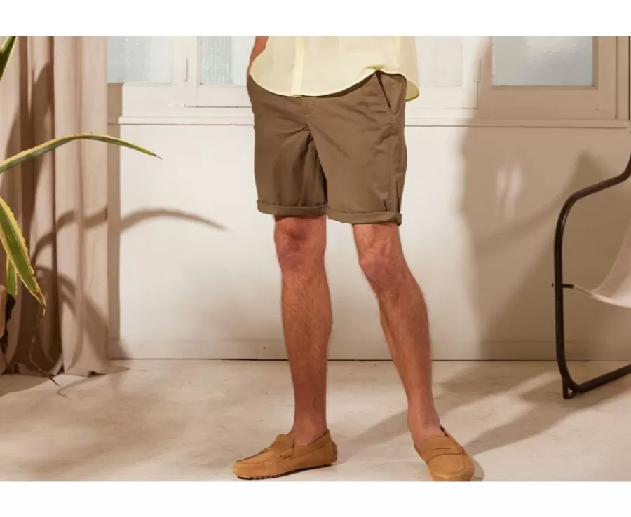 Store Bermuda tipo chino para hombre Aceituna oscura Barry Bermudas Chino