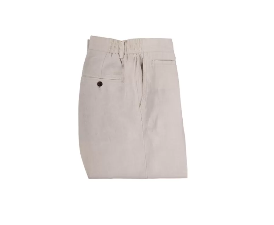 Best Sale Bermudas lino hombre Beis Claro Borys Bermudas Lino | Bermudas Chino