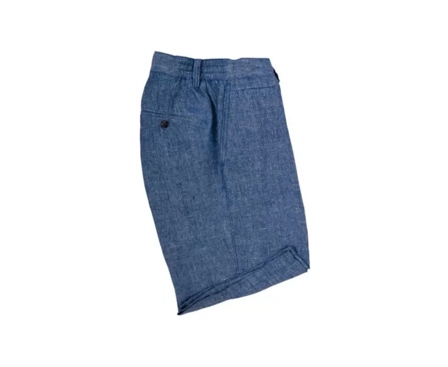 Discount Bermudas lino hombre Chambray Azul Borys Bermudas Lino | Bermudas Chino