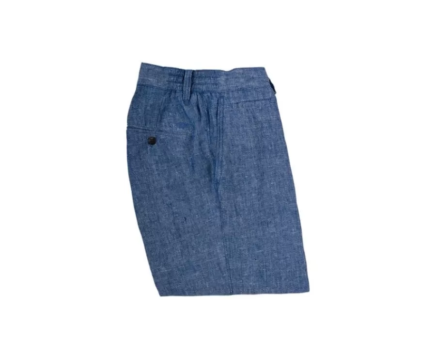 Discount Bermudas lino hombre Chambray Azul Borys Bermudas Lino | Bermudas Chino