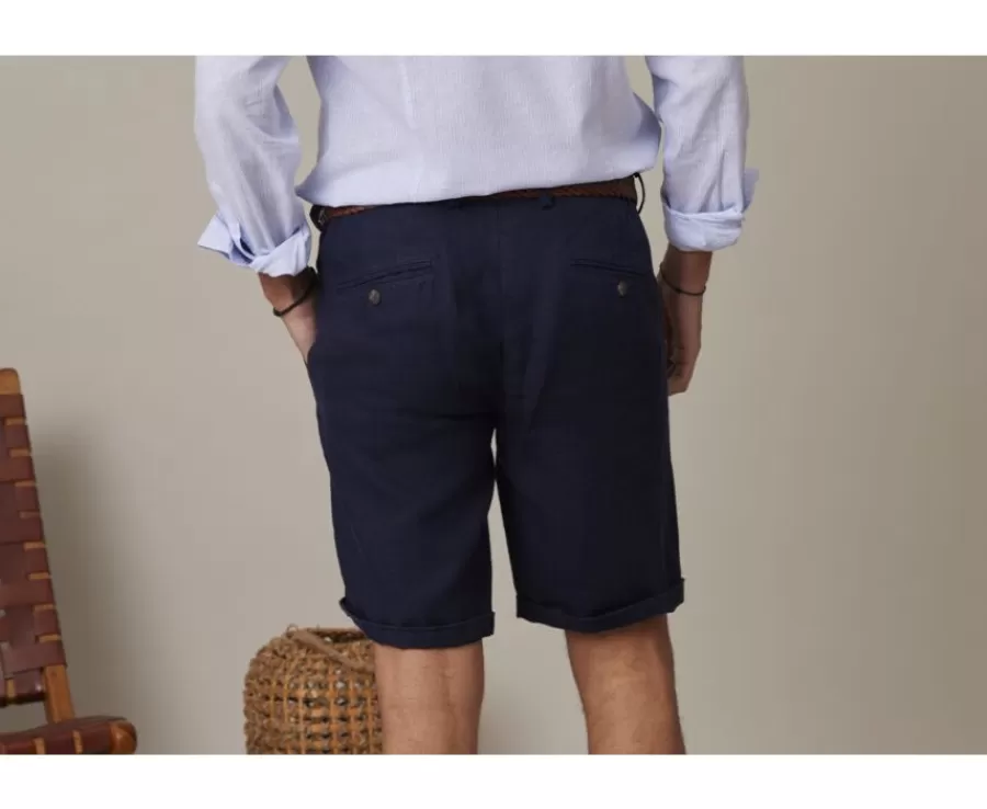 Flash Sale Bermudas lino hombre Navy Borys Bermudas Lino | Bermudas Chino