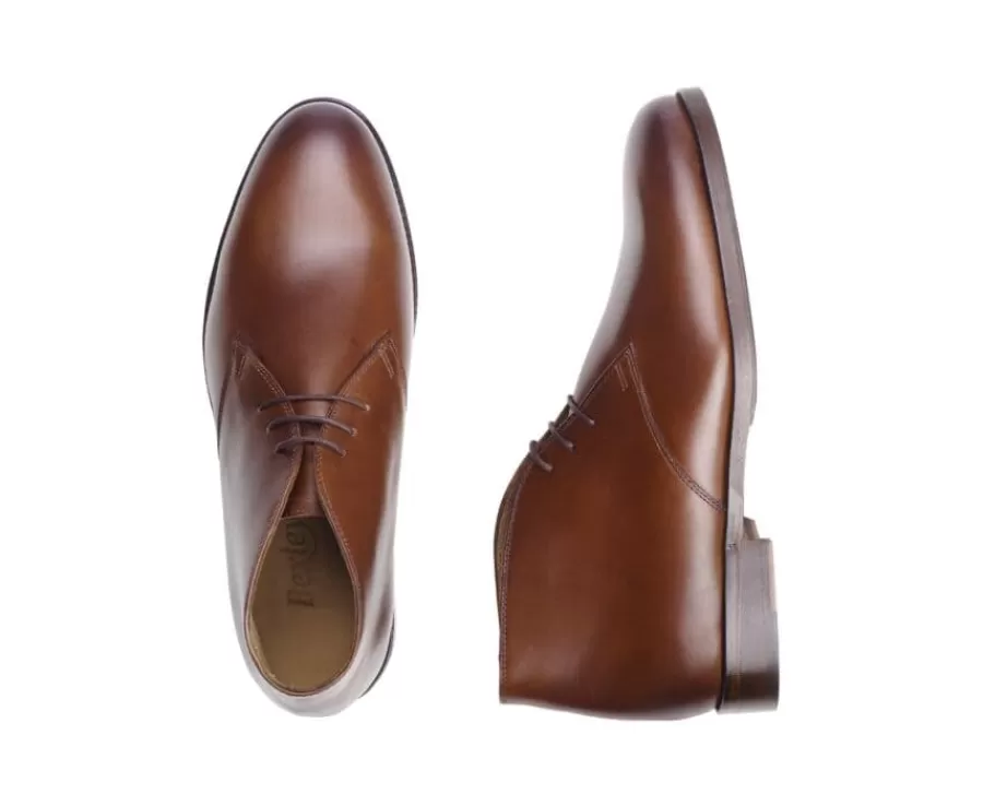 Flash Sale Botas bajas de piel castaño Patinado para hombre Dovam Patin Botas Y Botines