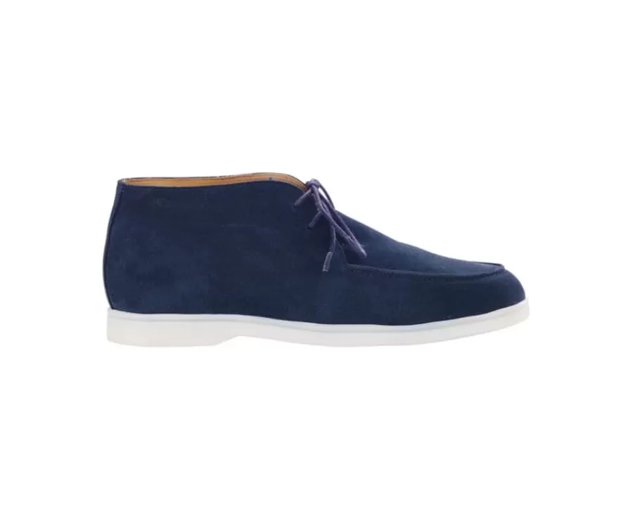 Cheap Botas casual de hombre Terciopelo Navy Serenoa Zapatillas