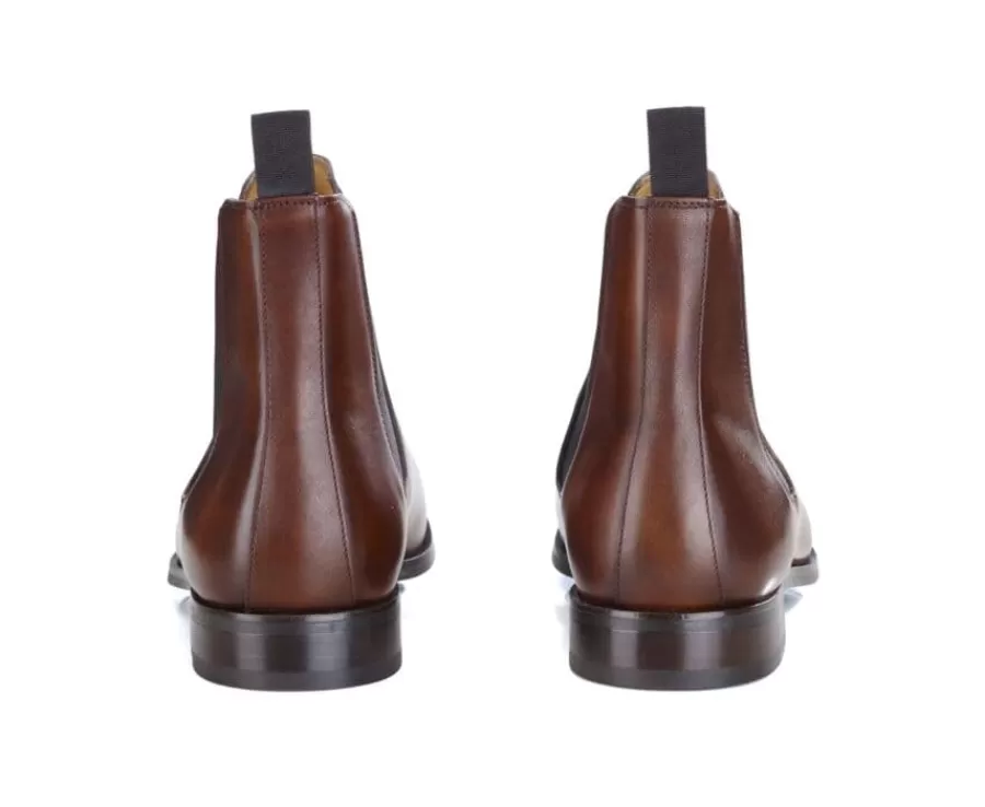 Online Botas Chelsea de hombre con suela de goma coñac patinado Toddington Gomme Botas Chelsea | Botas Y Botines
