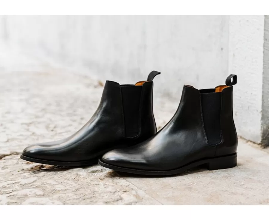 Best Botas Chelsea de hombre con suela de goma Negro Toddington Gomme Botas Chelsea