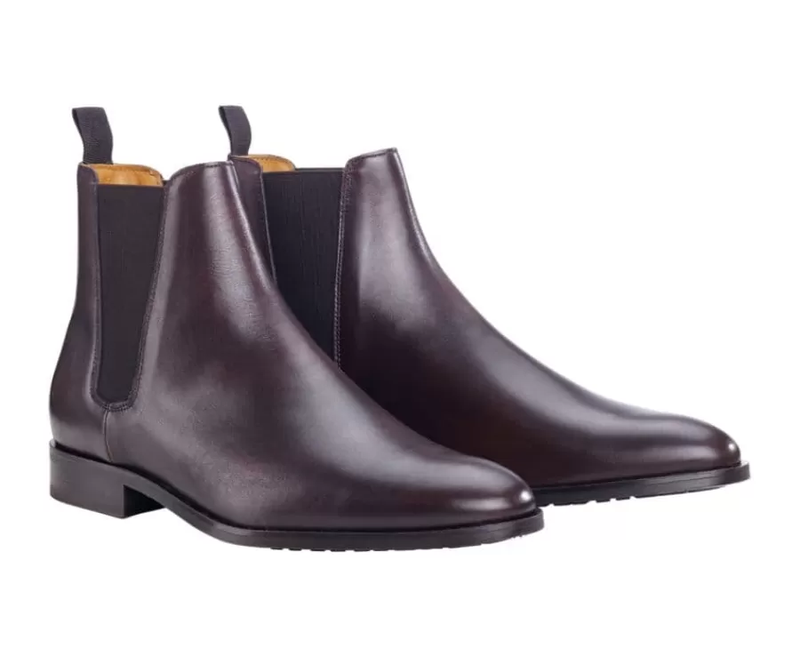 Shop Botas Chelsea de hombre con suela de goma Pardo Patinada Toddington Gomme Botas Chelsea | Botas Y Botines