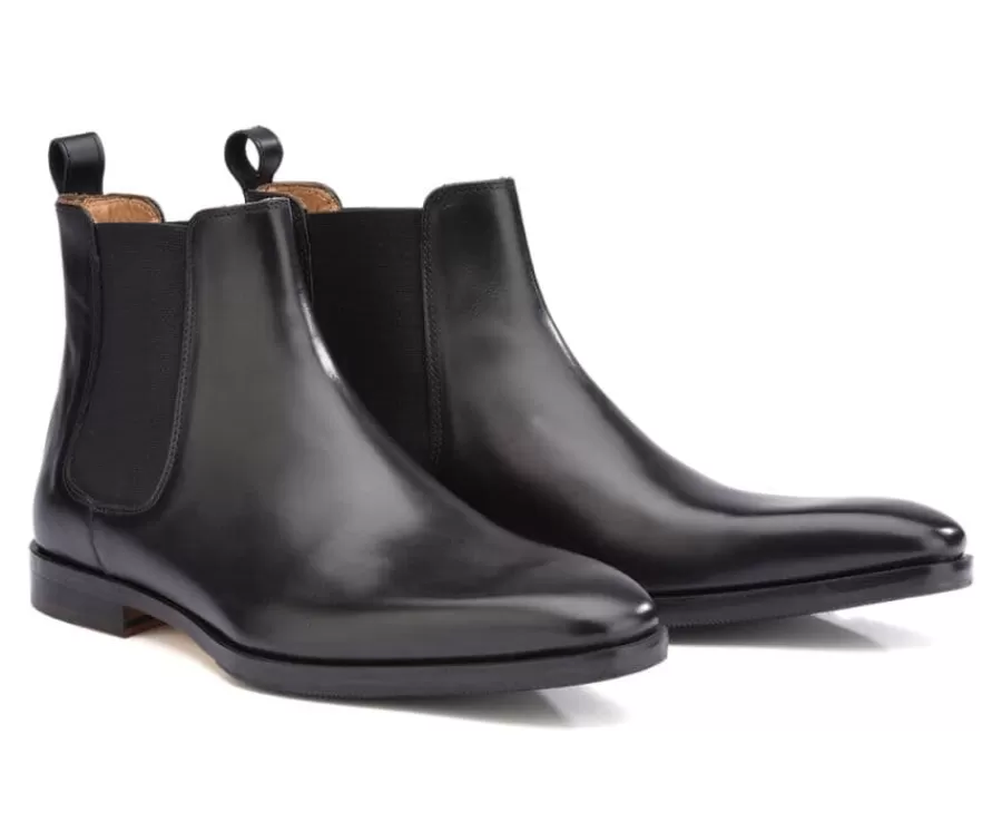 Best Botas Chelsea de piel para hombre Negras Bergame Patin Botas Chelsea | Botas Y Botines