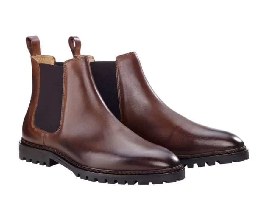 Cheap Botas Chelsea para Hombre en Chocolate Walterston Gomme Botas Chelsea | Botas Y Botines