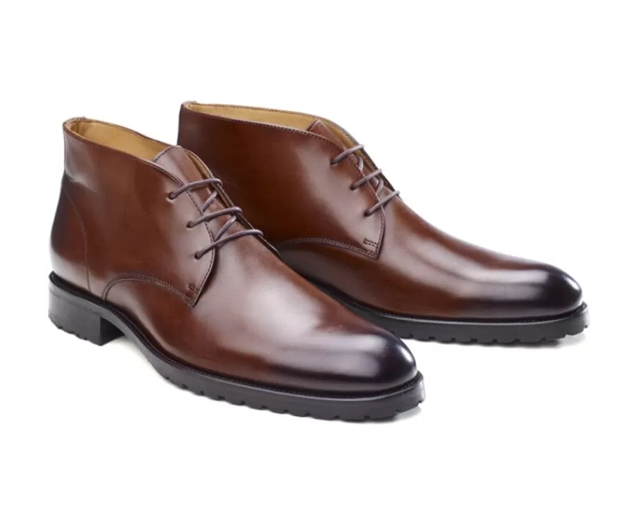 Flash Sale Botas chukka hombre Coñac patinado Warwick Zapatos Confort | Botas Y Botines