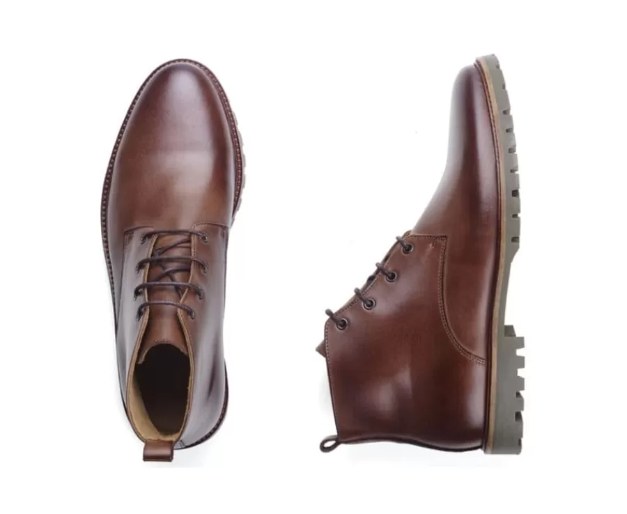 Hot Botas de hombre con suela de goma Chocolate patinado Canfield Gomme Zapatos Confort | Botas Y Botines