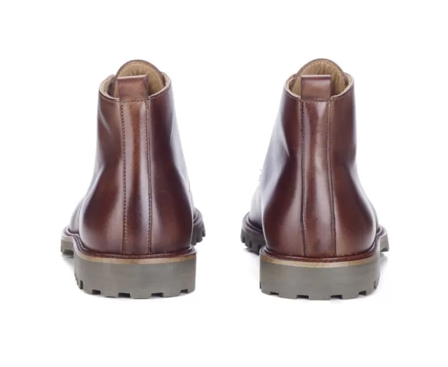 Hot Botas de hombre con suela de goma Chocolate patinado Canfield Gomme Zapatos Confort | Botas Y Botines
