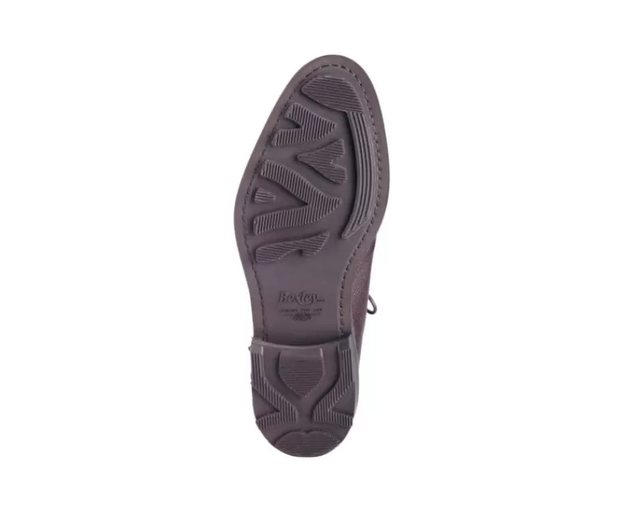 Cheap Botas Hombre en Cuero Chocolate granulado Kent High Gomme Country Botas Y Botines