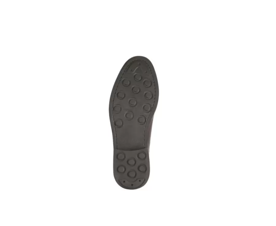 Shop Botines chelsea de cuero pull up para hombre Chocolate Fangler Gomme City Zapatos Confort | Botas Chelsea