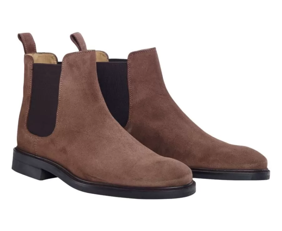 Best Botines Chelsea para hombre Terciopelo Pardo Fangler Gomme City Ii Botas Chelsea | Botas Y Botines