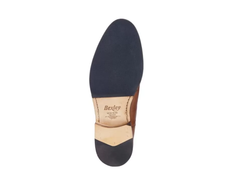 Fashion Botines de hombre en castaño patinado con suela de cuero y goma de caucho Dovon Patin Botas Chelsea | Botas Y Botines