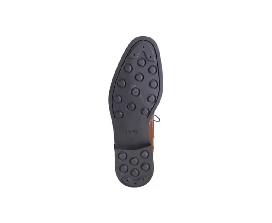 Shop Botines derby con cordones para hombre Chocolate patinado Charing Gomme City Botas Y Botines