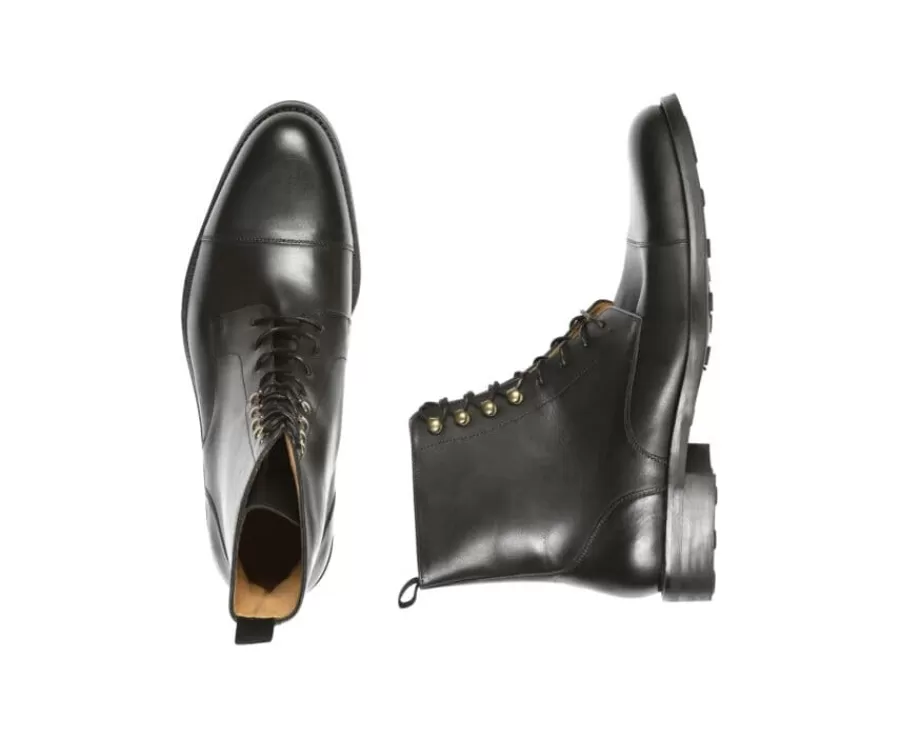 Cheap Botines derby con cordones para hombre Negro patinado Enfield Ii Gomme City Zapatos Confort | Botas Y Botines