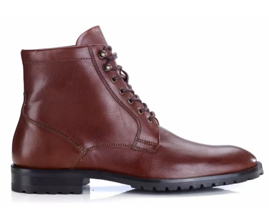 Cheap Botines para hombre con cordones Chocolate patinado Bardfield Zapatos Confort | Botas Y Botines