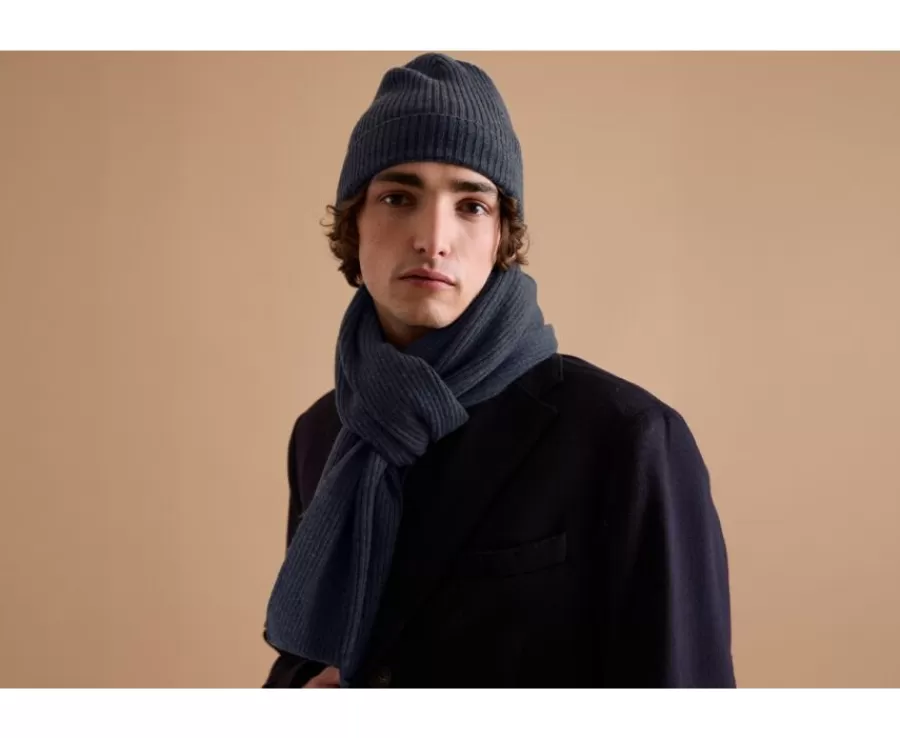New Bufanda Lambswool Gris Antracita Moteado Bufandas Y Pañuelos