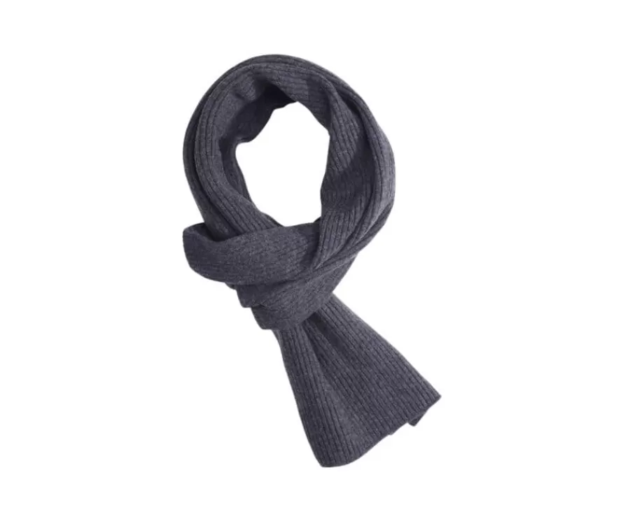 New Bufanda Lambswool Gris Antracita Moteado Bufandas Y Pañuelos