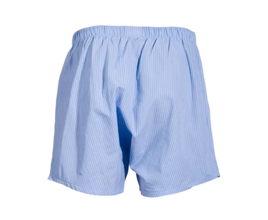 Outlet Caja de 2 calzoncillos para hombre Celeste rayado blanco / Blanco cuadrados azul Elon Boxers & Calzoncillos
