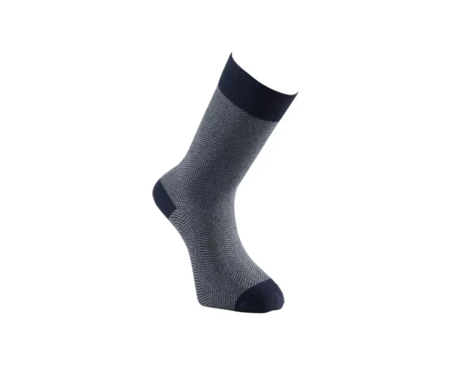 Discount Calcetines de algodón grueso con dibujo de espiga Marino y Verde Calcetines