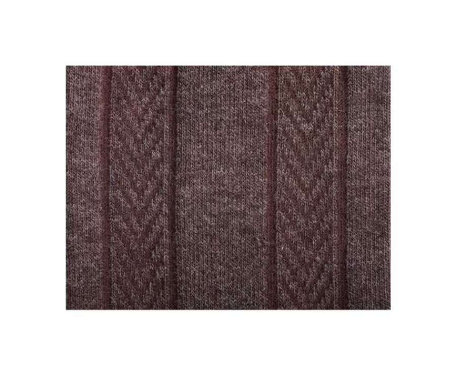 Best Sale Calcetines de algodón grueso con rayas de espiga Chocolate Moteado Calcetines