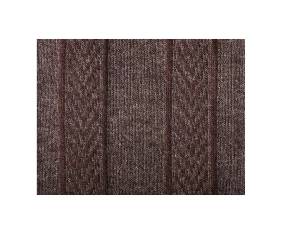 Best Sale Calcetines de algodón grueso con rayas de espiga Chocolate Moteado Calcetines