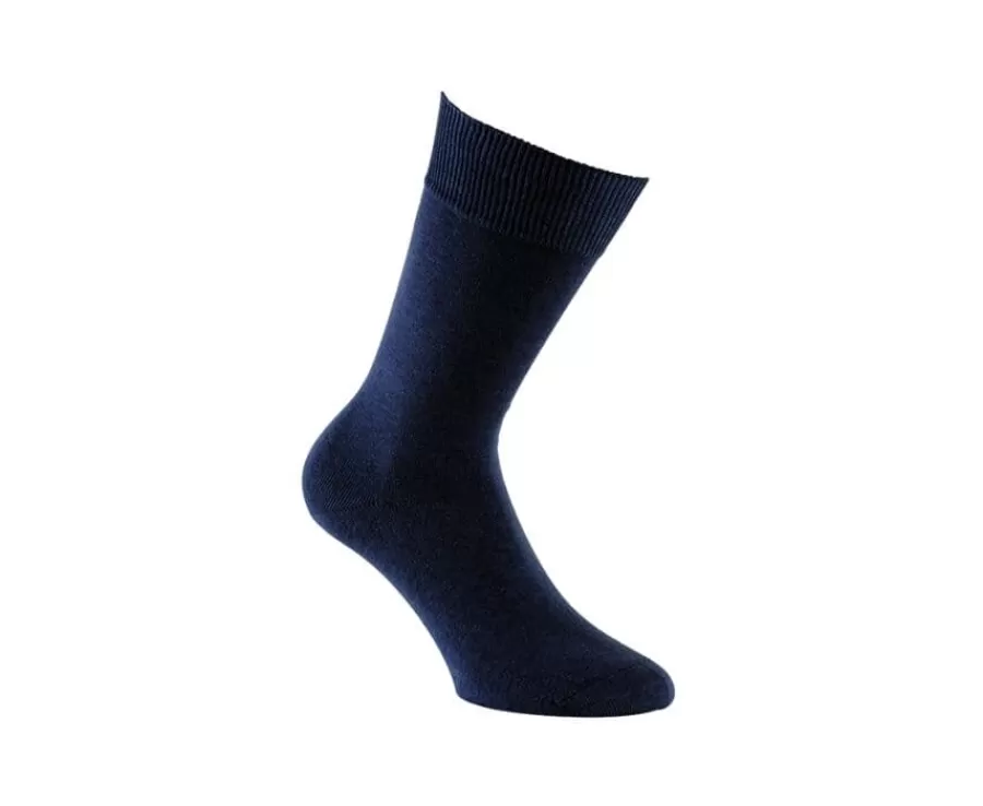 Fashion Calcetines de algodón grueso para hombre Azul marino Calcetines