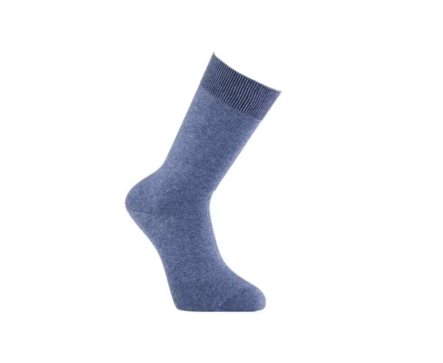 Outlet Calcetines de algodón gruesos para hombre Azul oscuro moteado Chaussettes Épaisses Coton Calcetines