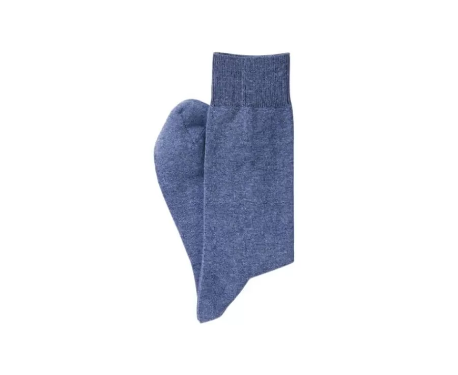 Outlet Calcetines de algodón gruesos para hombre Azul oscuro moteado Chaussettes Épaisses Coton Calcetines