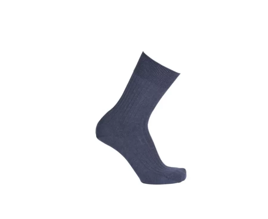 Flash Sale Calcetines en canale Hilo de Escocia para hombre Azul moteado Calcetines