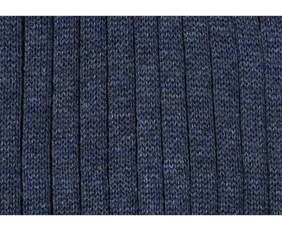 Flash Sale Calcetines en canale Hilo de Escocia para hombre Azul moteado Calcetines
