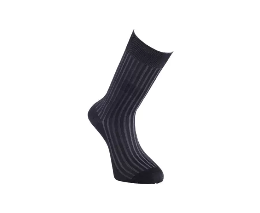 New Calcetines en canale Hilo de Escocia para hombre Negro y Gris Calcetines