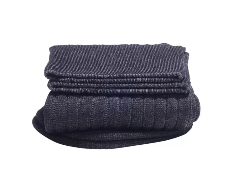 New Calcetines en canale Hilo de Escocia para hombre Negro y Gris Calcetines