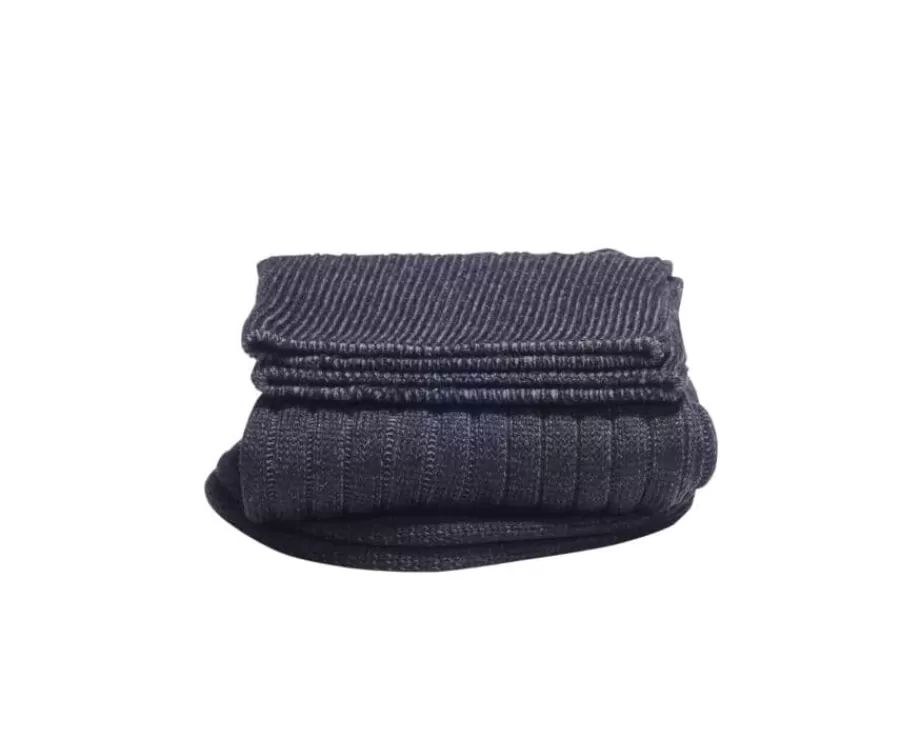 New Calcetines en canale Hilo de Escocia para hombre Negro y Gris Calcetines