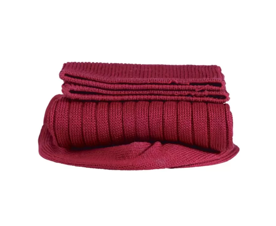 Discount Calcetines en canale Hilo de Escocia para hombre Rojo Cereza Calcetines