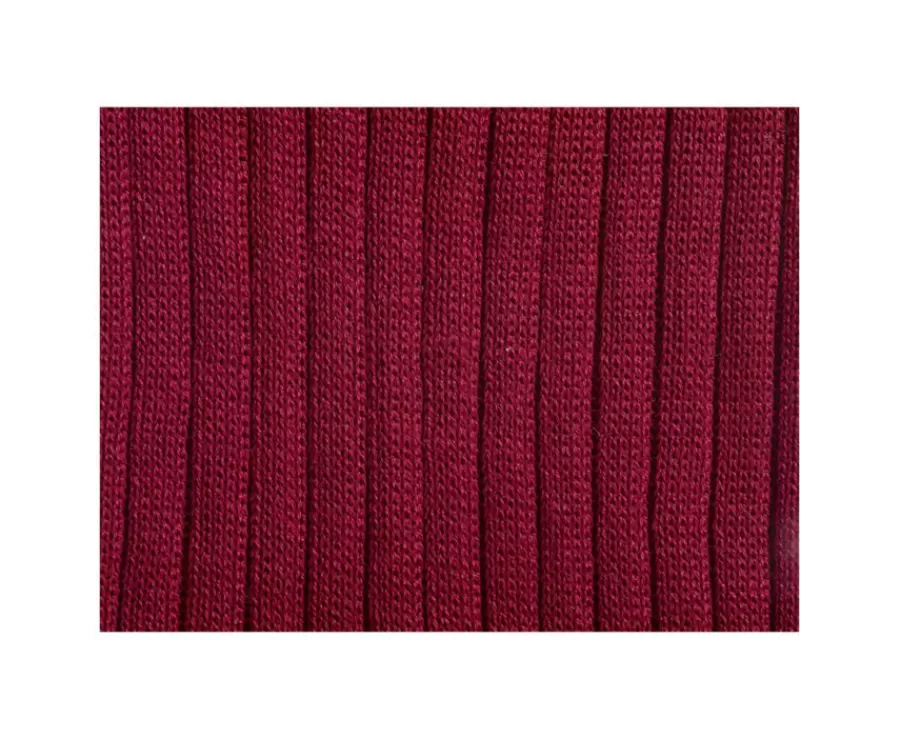 Discount Calcetines en canale Hilo de Escocia para hombre Rojo Cereza Calcetines