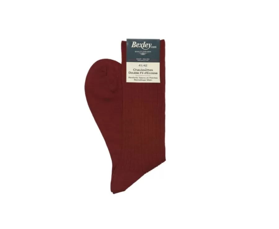 Best Calcetines en canale Hilo de Escocia para hombre Rojo moteado Calcetines