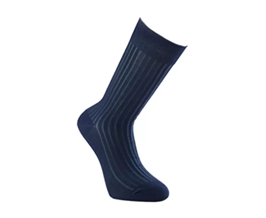 Cheap Calcetines en canale Hilo de Escocia para hombre Verde y Marino Calcetines