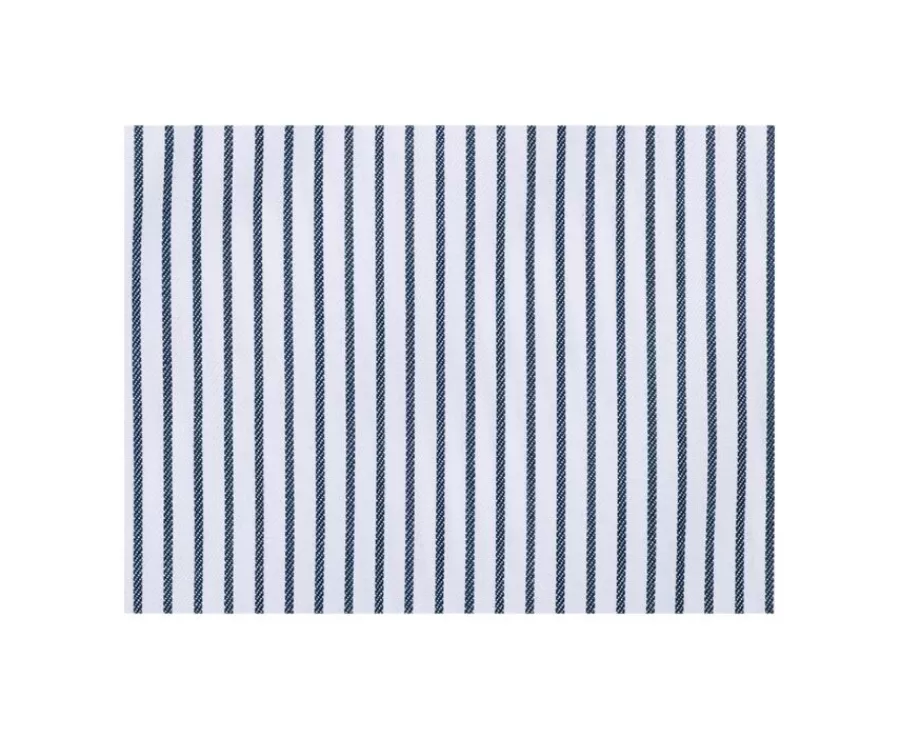 Outlet Camisa blanca de rayas verdes con bolsillo en el pecho Broderick Camisas De Vestir | Camisas De Rayas